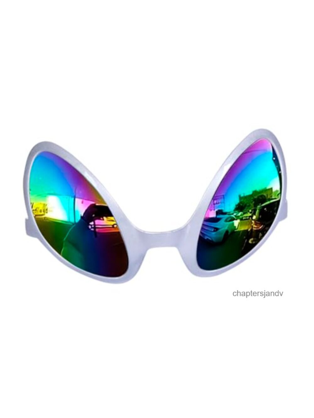 Novelty Alien Glasses Halloween Party Eyewear Futuristic Wraparound Costume